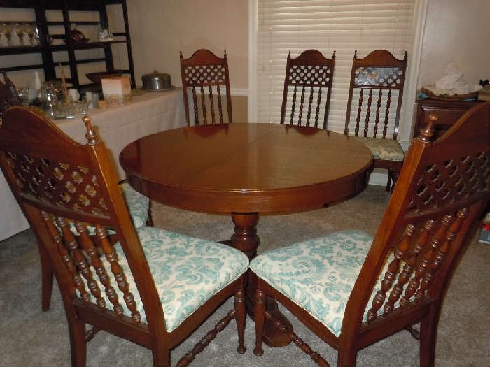 Vintage Table with Six Chairs