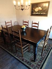 Rustic Dinning Table and 6 Chairs 