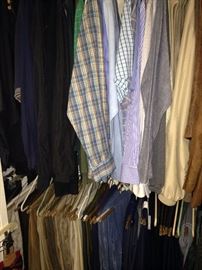 Men's slacks and shirts