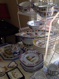 Huge array of Quimper dishes from France