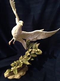 This porcelain "Dove of the Eternal City" was created specifically for Dr. and Mrs. Thomas by the Boehm company.