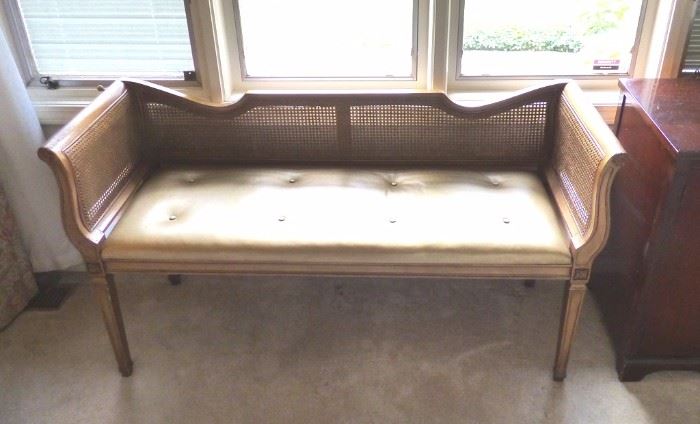 Wicker back and sides Bench
