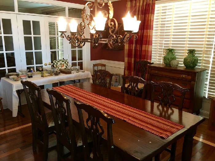 Stunning Furnishings & Decor Throughout.  Dining Room Table by Woodland Furniture out of Idaho.  Alderwood with a hard topcoat.  Hickory Chairs.  