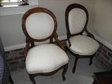 Newly upholstered Victorian chairs