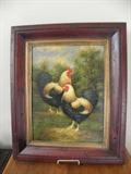 Nice rooster and hen painting