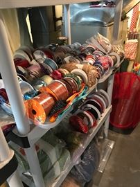Ribbon anyone!!!fliral supply, containers for dry floral arrangements, wrapping paper, gift bags, seasonal wreaths 