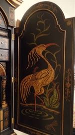 20th Century Black Lacquered Chinese Secretary approx 8 ' 2"high by 46in wide $9,000 