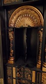 20th Century Black Lacquered Chinese Secretary approx 8'2" high by 46in wide $9,000 
