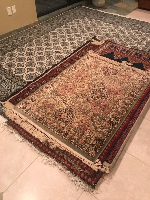 Large and small area rugs 