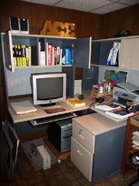 DESK, COMPUTER, OFFICE SUPPLIES