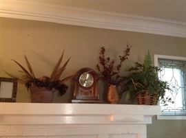 Decorative pieces and mantle clock