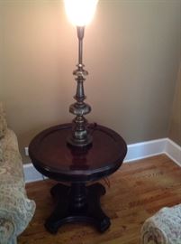 One of a pair of vintage looking lamps.  