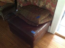 Leather ottoman..$50