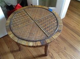 Small round rattan table...$20