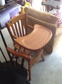 Wooden child's high chair.....$50