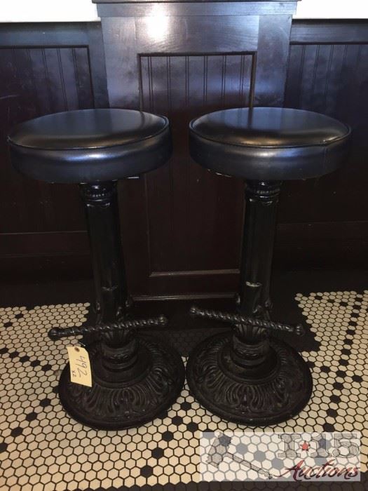3 Cast Iron Barstools