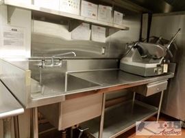 Commercial Stainless Sink with Shelf