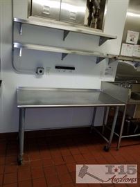 Stainless Rolling Table and Shelves