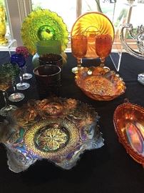 Depression glass pieces, cut Bohemian glasses, Fostoria, Waterford and Baccarat crystal, Spode China and More...