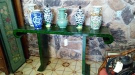 baker mid century table