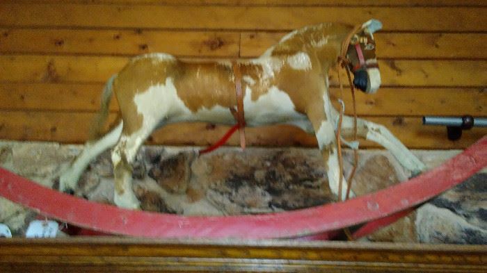 18th century early american child's rocking horse