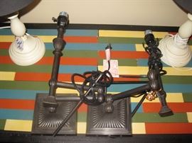 Pottery Barn swivel lamps