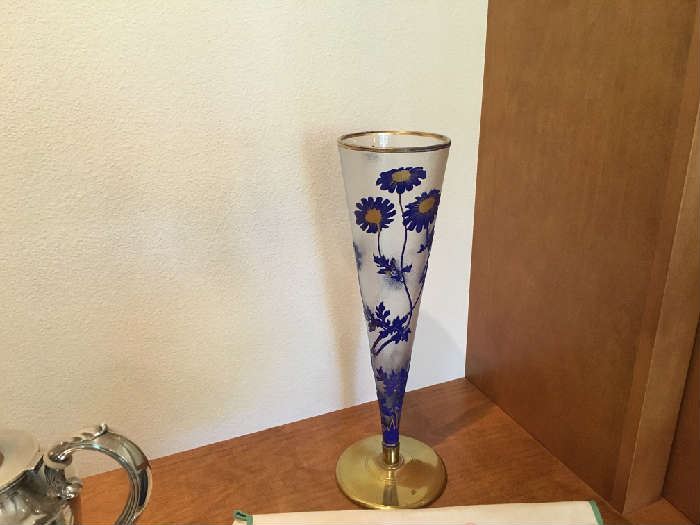 French Antique Cameo Glass Vase.