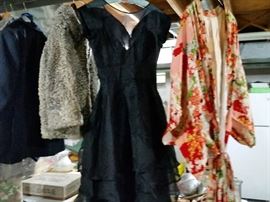 Gorgeous 1940's dress, kimono, lambswool jacket