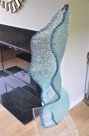 Spectacular art glass 47"h x 18"w
