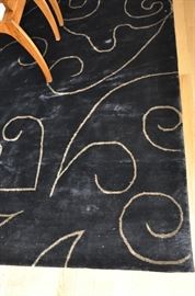 Phenomenal Tibetan 9 x 12 wool and silk area rug