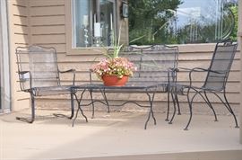 Set includes loveseat, 2 side chairs and coffee table