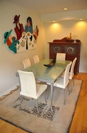 Wonderfully whimsy kitchen eating area!