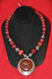 Stunning vintage heavy sterling and faceted bead choker!