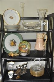 Beautiful antique porcelain and crystal decor!
