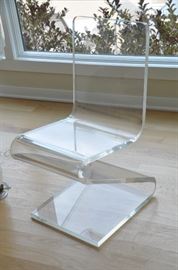Fabulous mid century lucite "Z" chair!