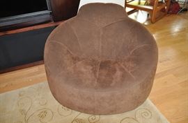 Ligne Roset chocolate brown Pumpkin chair by Pierre Paulin
