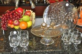 Many pieces of glassware perfect for entertaining