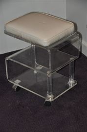 Rare mid century lucite vanity chair