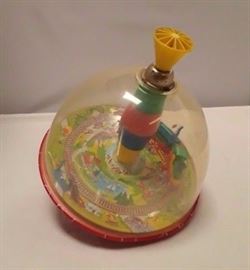 Vintage Lorenz Bolz Germany Spinning Top w/ Moving Train CURRENTLY LISTED ON EBAY UNDER GSLJENN