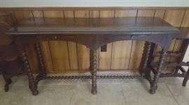 Jacobean Style Library/Sofa Table
