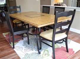 Arhaus tile top kitchen table and 6 chairs