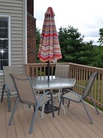Patio table and 4 chairs
