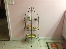 Iron and glass 3 tier shelf