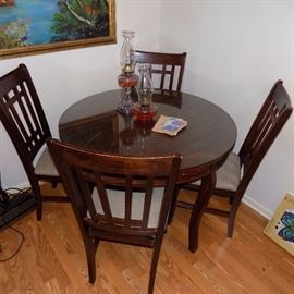 dining set with 4 chairs...nailhead accents