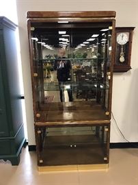 Lighted above and below curio to display all of your previous artifacts, crystal etc. perfect condition.