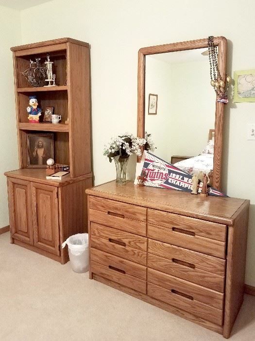 Matching dresser and bookcase/hutch