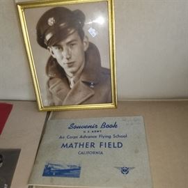 Photo of Mr. Luders in uniform, His Mather Field souvenir book