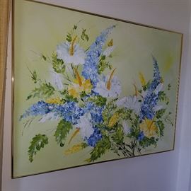 Floral painting, signed