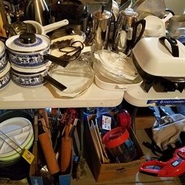 Kitchen cookware (in the garage for display)