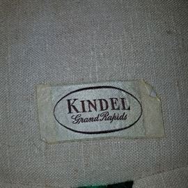 Label on the crewel chair